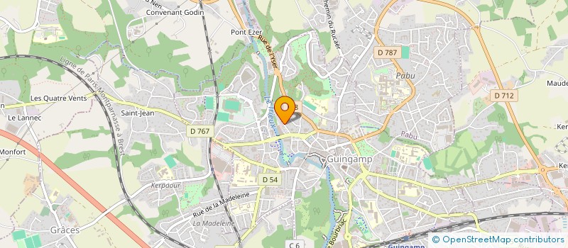 localisation de l'entreprise MONSIEUR YANNICK THEPAUT  GUINGAMP