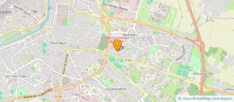 localisation de l'entreprise MONSIEUR YANNICK TREMBLAY à POITIERS