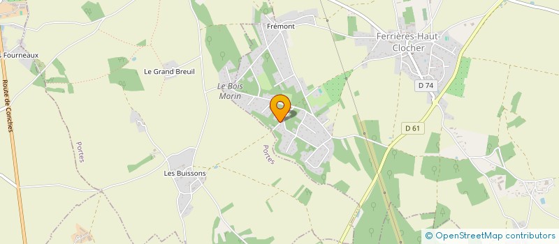 localisation de l'entreprise MONSIEUR YANNICK VAILLANT à FERRIERES-HAUT-CLOCHER