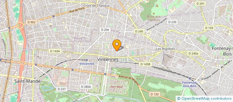 localisation de l'entreprise MONSIEUR YANNICK VALEZY à VINCENNES