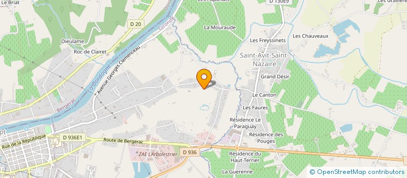 localisation de l'entreprise MONSIEUR YANNICK VAN DER HORST  PINEUILH