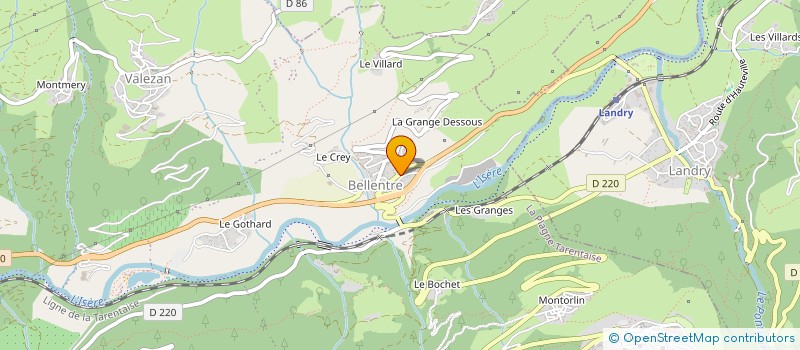 localisation de l'entreprise MONSIEUR YANNICK VANDROMME  LA PLAGNE TARENTAISE