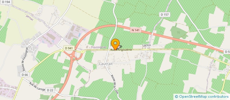 localisation de l'entreprise MONSIEUR YANNICK VERGNAUD  TRIAC-LAUTRAIT