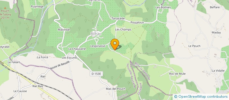 localisation de l'entreprise MONSIEUR YANNICK VERN  BILHAC