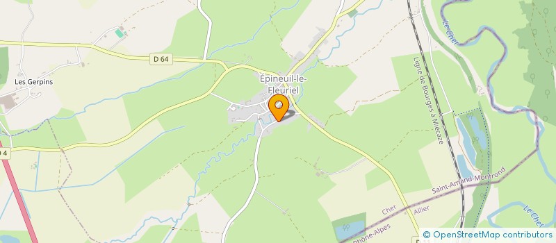 localisation de l'entreprise MONSIEUR YANNICK VU  EPINEUIL-LE-FLEURIEL