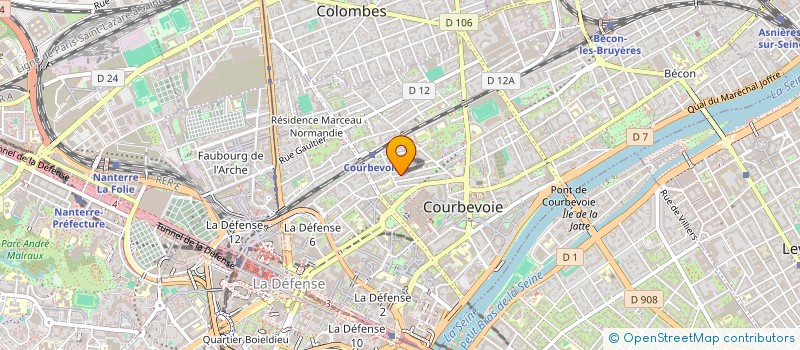localisation de l'entreprise MONSIEUR YANNIG HUET  COURBEVOIE