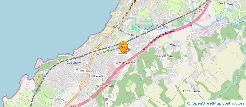 localisation de l'entreprise MONSIEUR YANNIS CADENA  BIDART