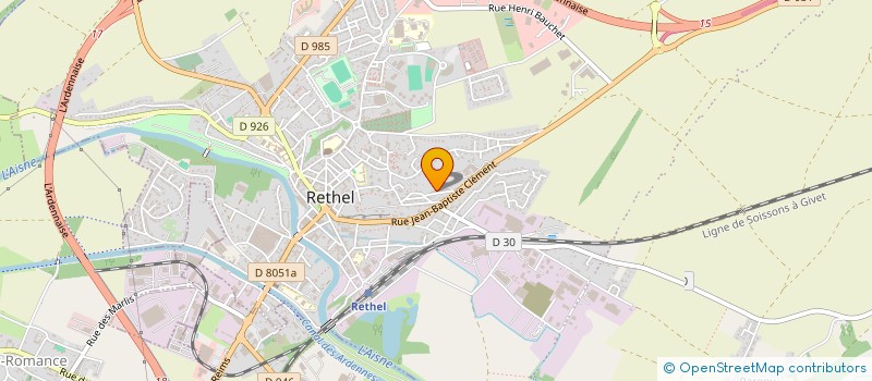 localisation de l'entreprise MONSIEUR YANNIS DUFRESNE  RETHEL