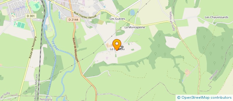 localisation de l'entreprise MONSIEUR YANNIS DUPLESSIS  VALLON-EN-SULLY