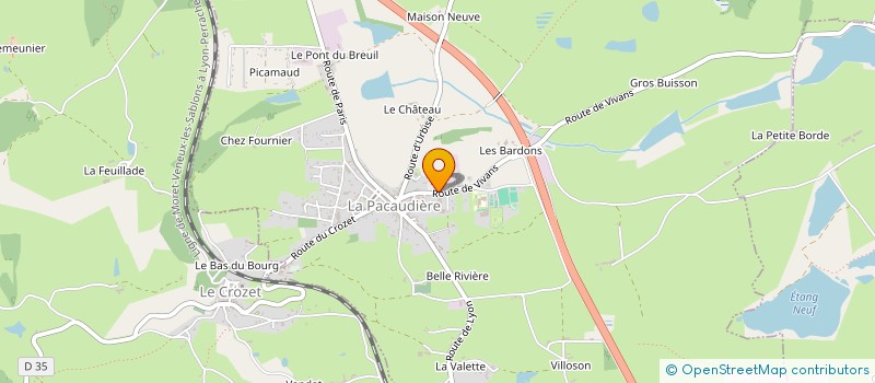 localisation de l'entreprise MONSIEUR YANNIS GRANGE  LA PACAUDIERE