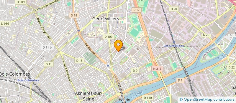 localisation de l'entreprise MONSIEUR YANNIS LERIDER à GENNEVILLIERS