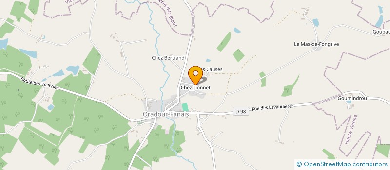 localisation de l'entreprise MONSIEUR YANNIS MARTIN  ORADOUR-FANAIS