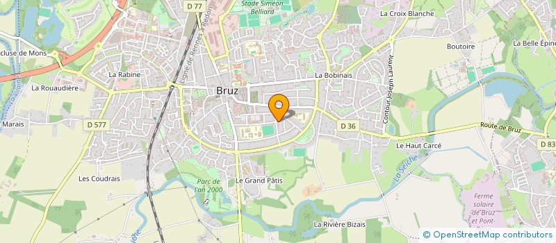 localisation de l'entreprise MONSIEUR YAO KONAN  BRUZ