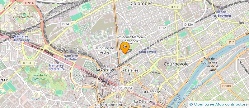 localisation de l'entreprise MONSIEUR YAOGUANG HU à COURBEVOIE