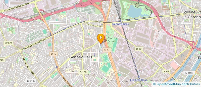 localisation de l'entreprise MONSIEUR YASIN OUENDADJI  GENNEVILLIERS