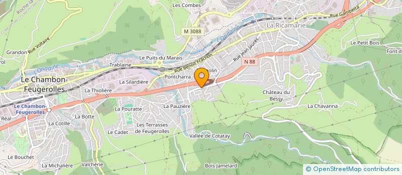 localisation de l'entreprise MONSIEUR YASINE BELHOUARI  LE CHAMBON-FEUGEROLLES