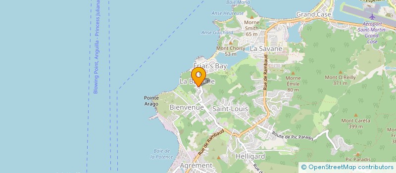 localisation de l'entreprise MONSIEUR YASMINO LOUISY  SAINT-MARTIN