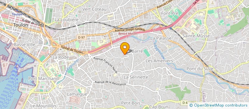 localisation de l'entreprise MONSIEUR YASSER GUELAI  TOULON