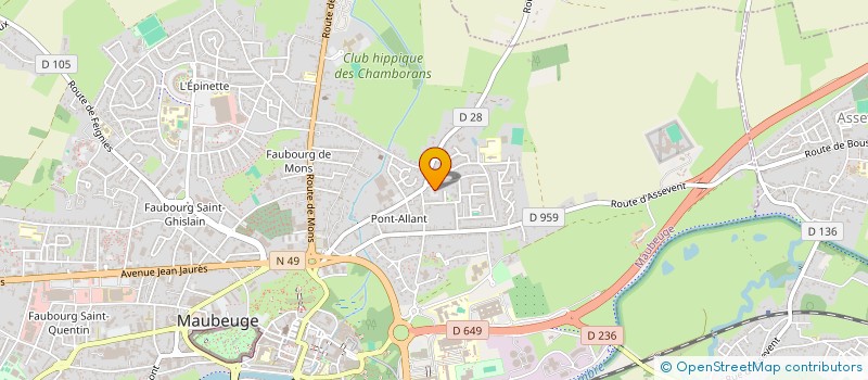 localisation de l'entreprise MONSIEUR YASSIM DJELLOUDI  MAUBEUGE