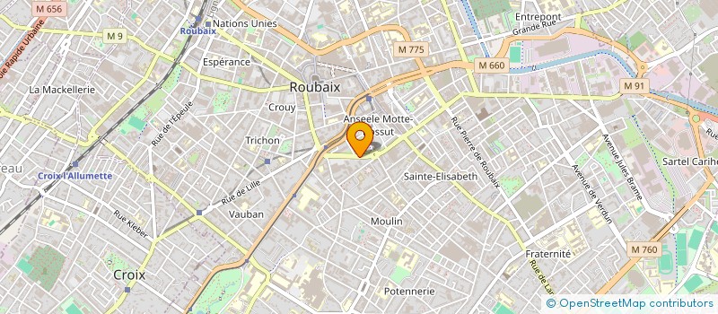 localisation de l'entreprise MONSIEUR YASSINE BOUZOUBAA  ROUBAIX