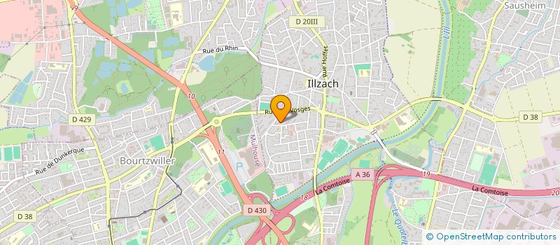 localisation de l'entreprise MONSIEUR YASSINE CHOUAR  ILLZACH