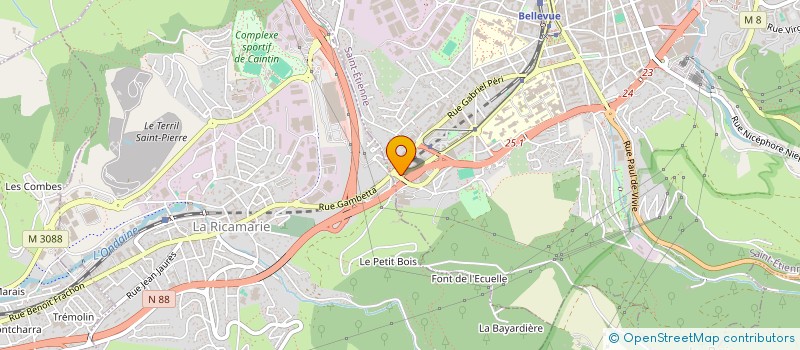 localisation de l'entreprise MONSIEUR YASSINE HOCINOU  SAINT-ETIENNE