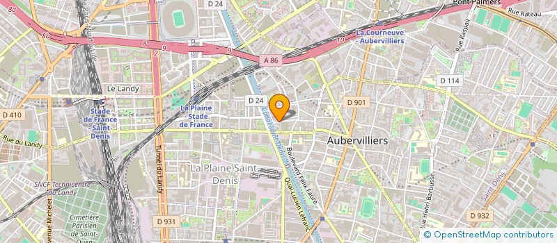 localisation de l'entreprise MONSIEUR YAYA OUATTARA  AUBERVILLIERS