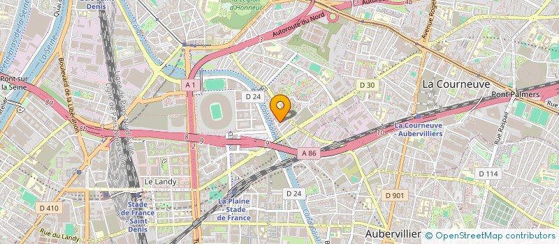 localisation de l'entreprise MONSIEUR YDIR YAHIAOUI  AUBERVILLIERS