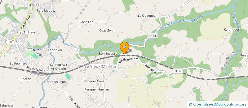 localisation de l'entreprise MONSIEUR YELTAZ TANGUY  LE VIEUX-MARCHE