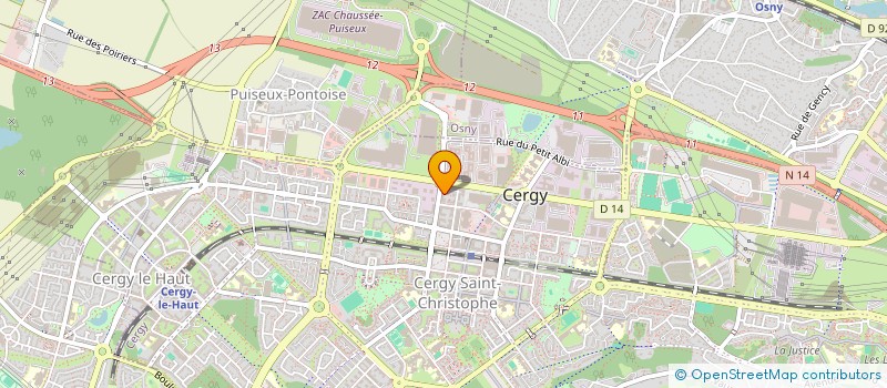 localisation de l'entreprise MONSIEUR YHAN ABEL AKOMO  CERGY