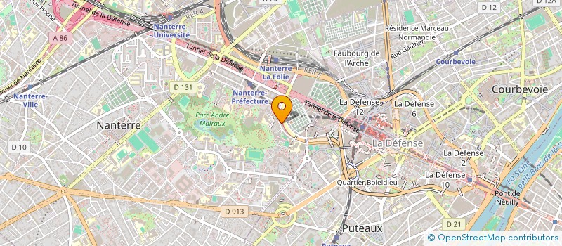 localisation de l'entreprise MONSIEUR YO UBA THASSINDA  NANTERRE