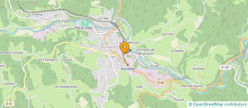 localisation de l'entreprise MONSIEUR YOAN BALANDRAUD  DUNIERES