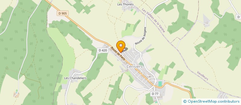 localisation de l'entreprise MONSIEUR YOAN PETINIOT  CERISIERS