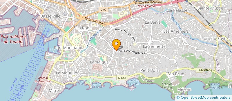 localisation de l'entreprise MONSIEUR YOANN BARTHOLI  TOULON