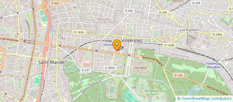 localisation de l'entreprise MONSIEUR YOANN BAUNACH à VINCENNES