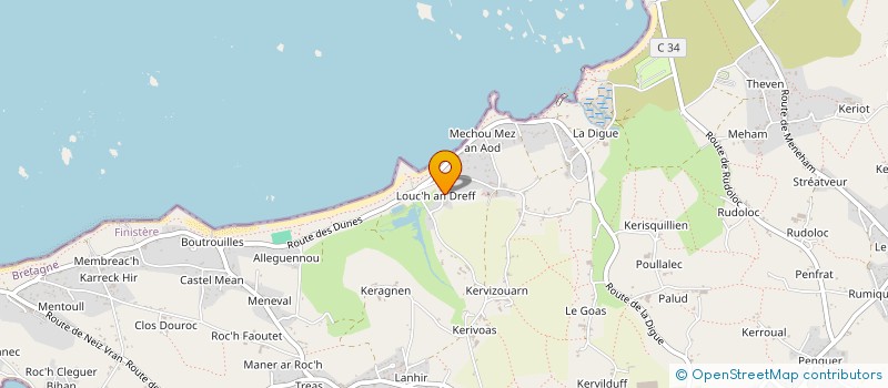 localisation de l'entreprise MONSIEUR YOANN BODENNEC à PLOUNEOUR-BRIGNOGAN-PLAGES