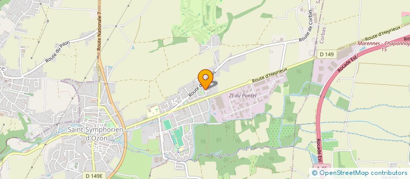 localisation de l'entreprise MONSIEUR YOANN BONAZZI  SAINT-SYMPHORIEN-D'OZON