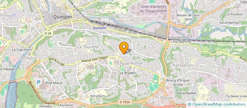 localisation de l'entreprise MONSIEUR YOANN BOUVIER à QUIMPER