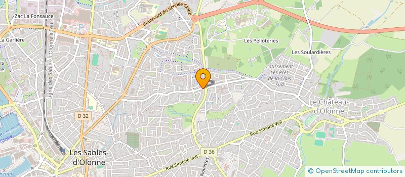 localisation de l'entreprise MONSIEUR YOANN CHENEAU  LES SABLES D'OLONNE