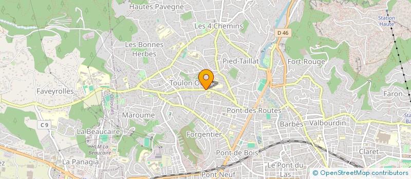 localisation de l'entreprise MONSIEUR YOANN CHERY  TOULON