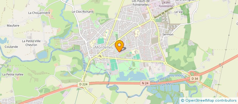 localisation de l'entreprise MONSIEUR YOANN CHEVRIER  MORDELLES