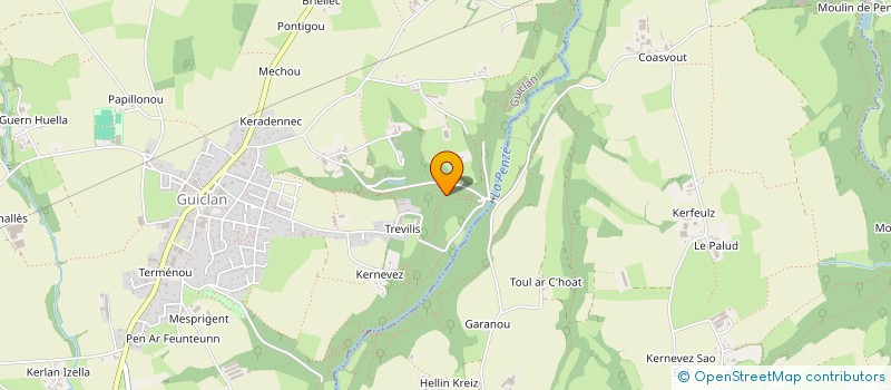 localisation de l'entreprise MONSIEUR YOANN EUZEN  SAINT-THEGONNEC LOC-EGUINER