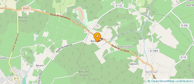 localisation de l'entreprise MONSIEUR YOANN EXCOFFON  BELLEBAT