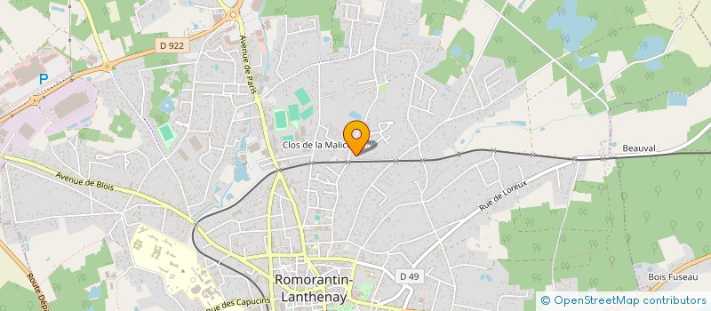 localisation de l'entreprise MONSIEUR YOANN FOURNIER  ROMORANTIN-LANTHENAY