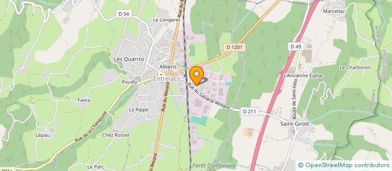 localisation de l'entreprise MONSIEUR YOANN GAILLARD à ENTRELACS