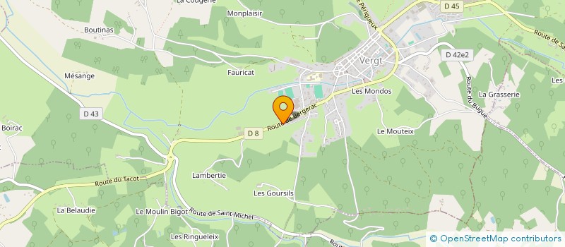 localisation de l'entreprise MONSIEUR YOANN GRELLETY  VERGT