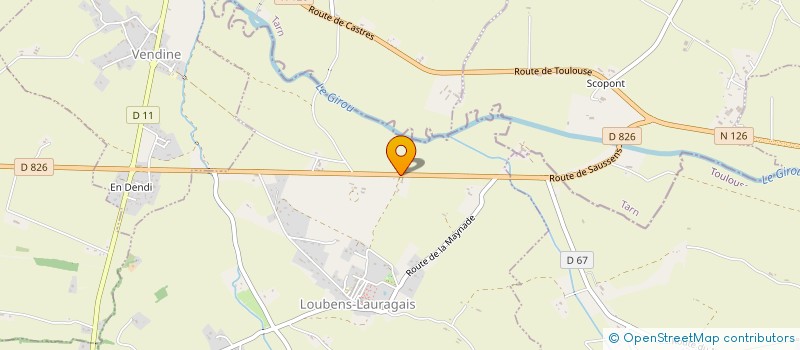 localisation de l'entreprise MONSIEUR YOANN GRIMA  LOUBENS-LAURAGAIS