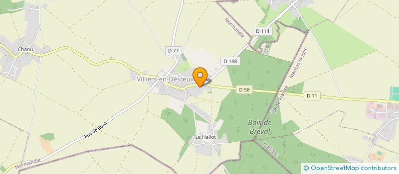 localisation de l'entreprise MONSIEUR YOANN GUICHARD  VILLIERS-EN-DESUVRE