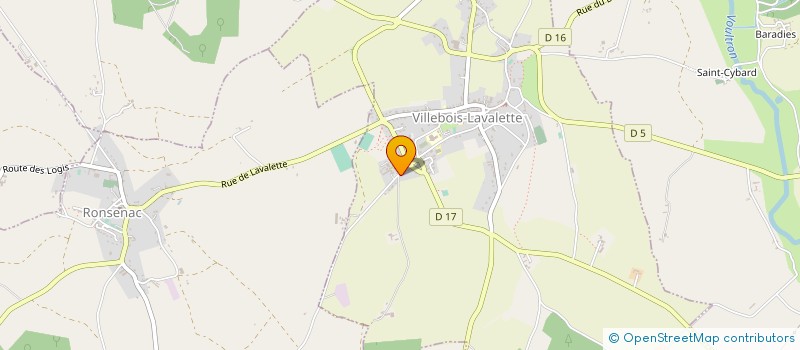 localisation de l'entreprise MONSIEUR YOANN HILLAIRET à VILLEBOIS-LAVALETTE