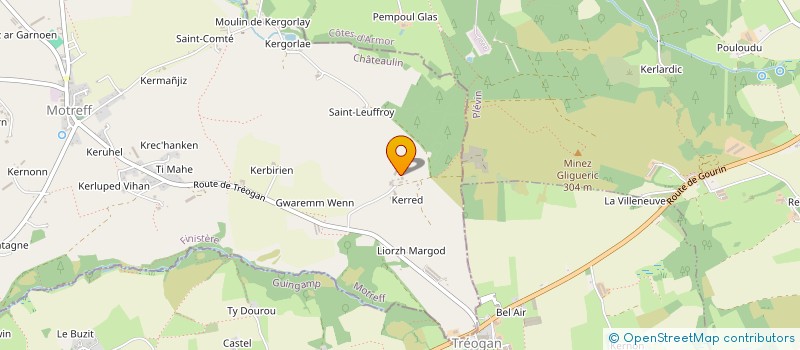 localisation de l'entreprise MONSIEUR YOANN LANNEVAL  MOTREFF